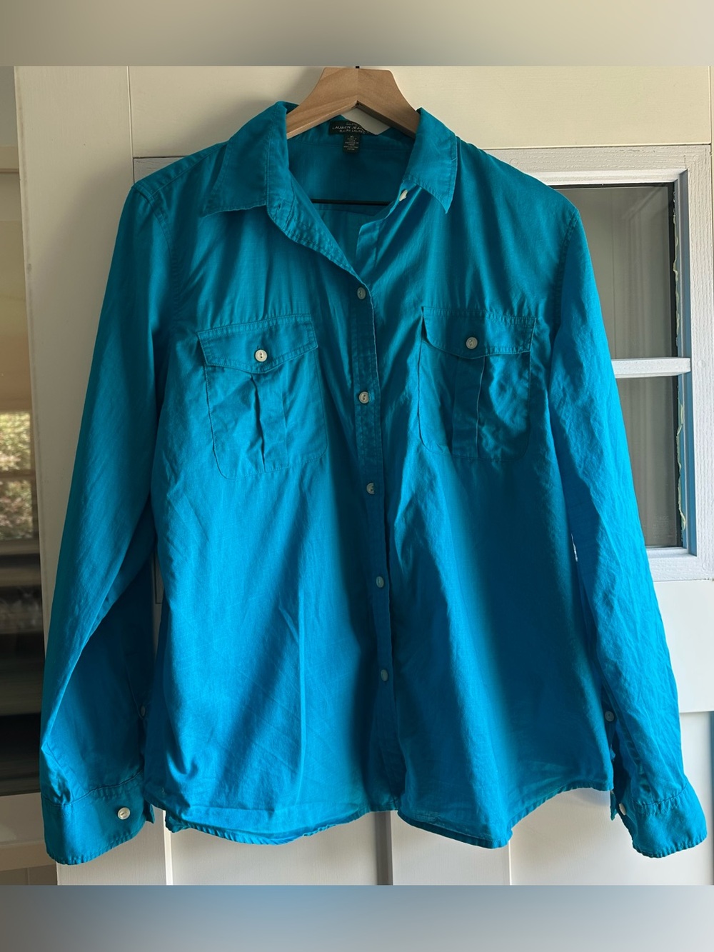 Teal Button Up Lauren Ralph Lauren Size XL.